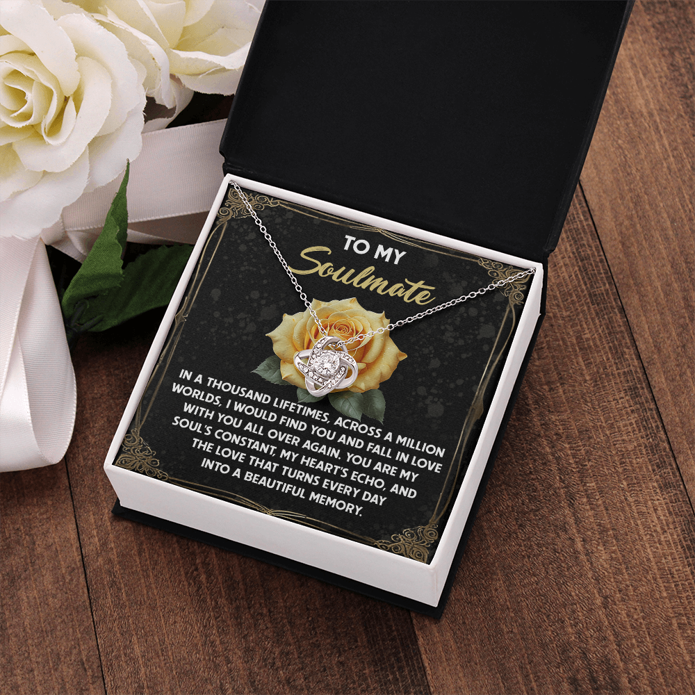 To My Soulmate Necklace, For Girlfriend Birthday Gifts, Unique Valentine Gifts For Her, Women's Valentine's Day Gifts, Best Gifts For A Girlfriend