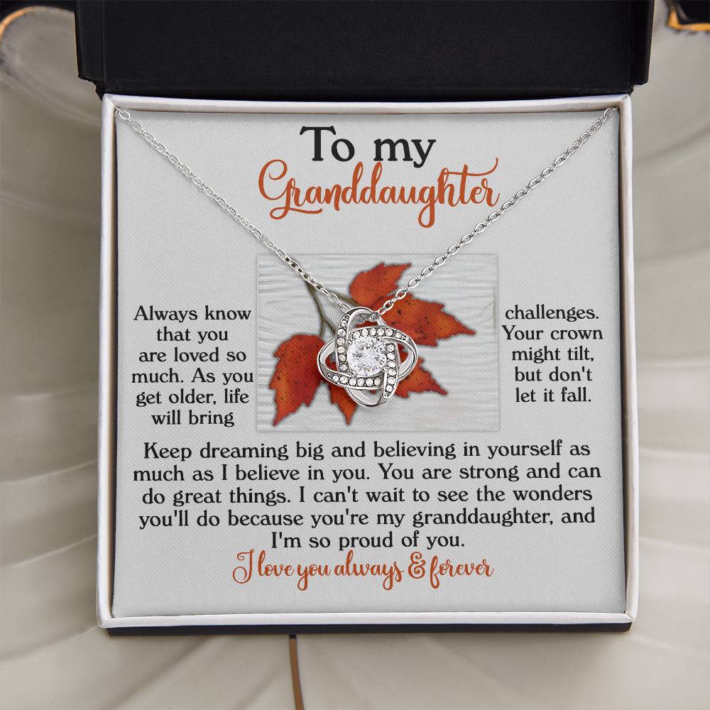 To My Granddaughter Necklace, Gifts Valentines Day For Granddaughter, Grandmother Granddaughter Necklace, Papa Necklace For Granddaughter