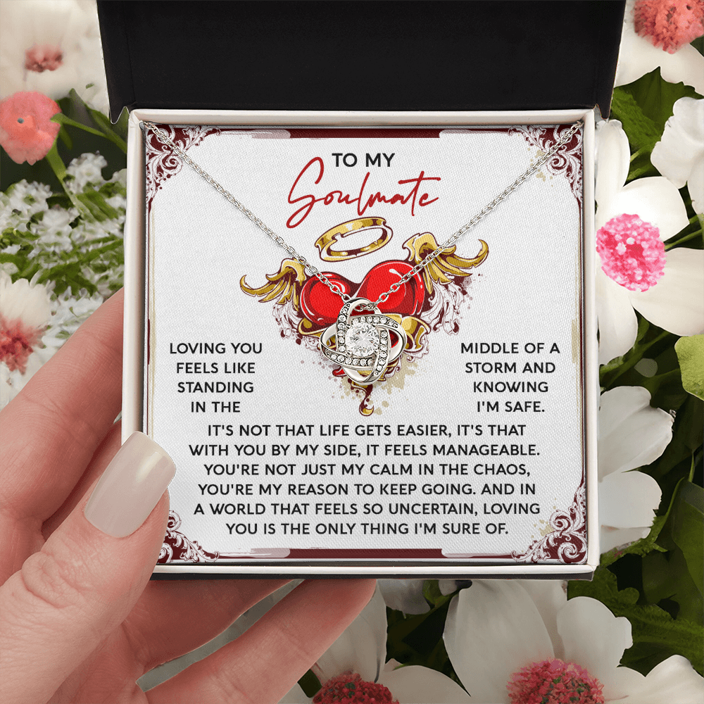 To My Soulmate Necklace, Valentine's Day Gifts, Romantic Valentine's Day Gift, Valentine Card For Wife Romantic, Valentine's Necklace For Her