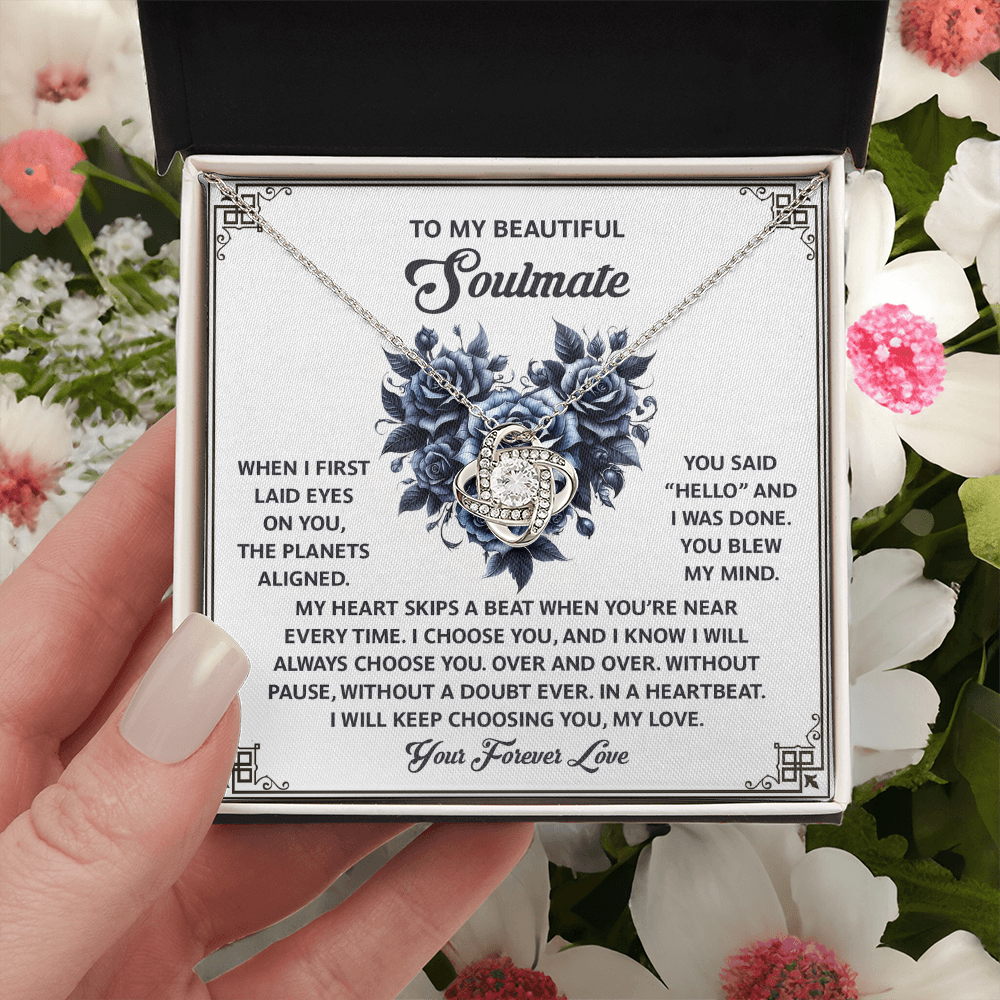 To My Beautiful Soulmate Necklace, Necklace For Valentine's Day, Valentine Gifts For My Wife, Women's Valentine's Day Gifts, Valentine Gifts For Her