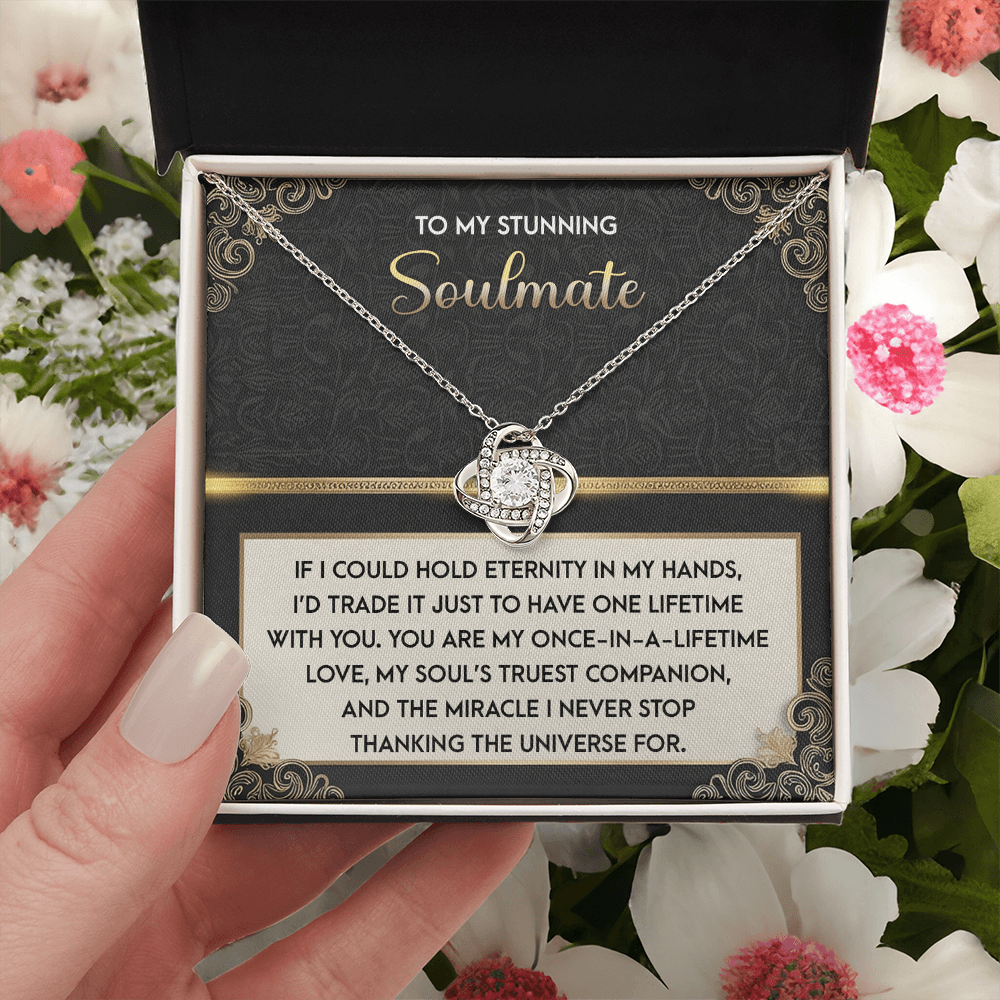 To My Stunning Soulmate Necklace, Best Valentine Gift For Wife, Valentine Gift Ideas For Her, Valentine Necklaces For Women, Wife Valentine Gift