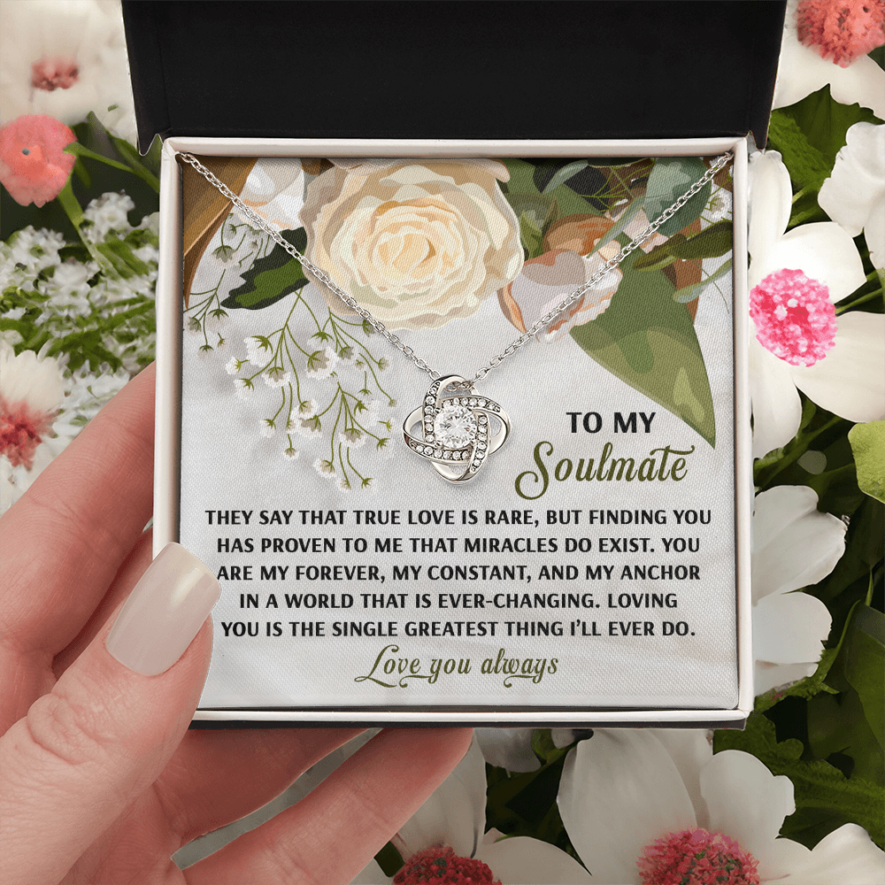 To My Soulmate Necklace, Best Presents For Girlfriend, Valentine Gifts For Wife, Mother's Day Gift For My Girlfriend, Best Gifts For My Girlfriend