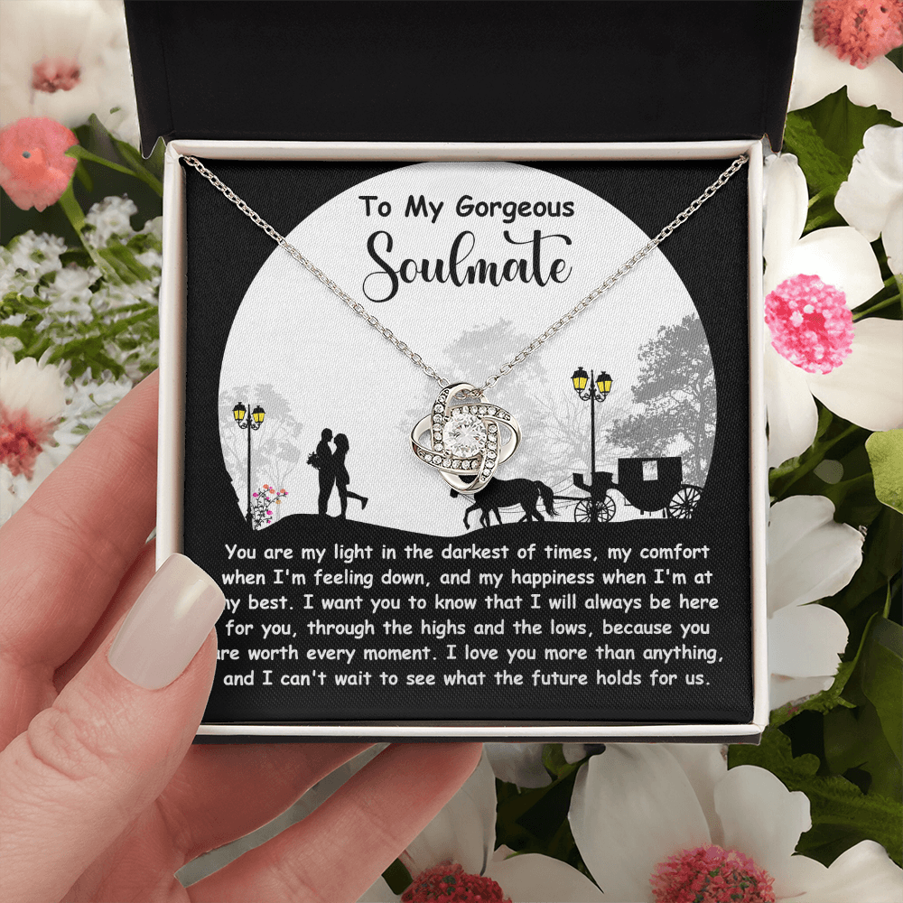 To My Gorgeous Soulmate Necklace, Necklace For Your Girlfriend, Valentine's Day Gifts For Women, Valentines Day Necklace For Girlfriend
