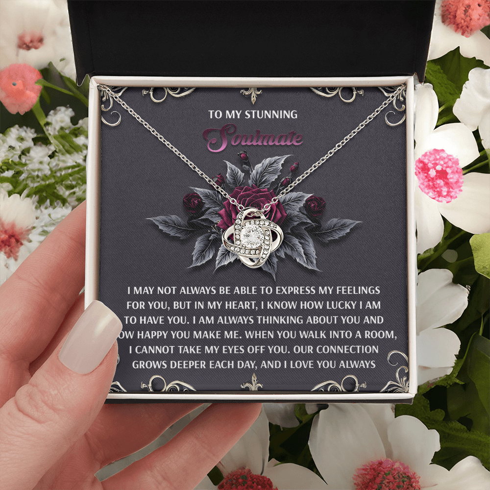 To My Stunning Soulmate Necklace, Cute Necklace For Girlfriend, Soulmate Gifts For Women, Valentine Presents For Womenromantic Stuff For Girlfriend