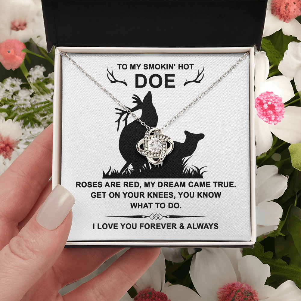 To My Smokin' Hot Doe Necklace, My Soulmate Necklace For Her, To My Wife Valentine's Day Gift, San Valentine Gift For Her, Soulmate Gifts For Her