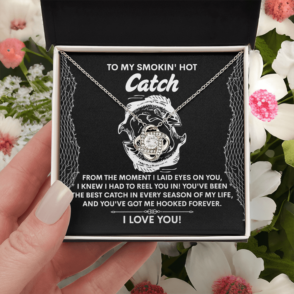 To My Smokin's Hot Catch Necklace, Valentine Gifts For Wife, Gifts For Husband From Wife Unique Christmas, Unique Valentine Gifts For Her