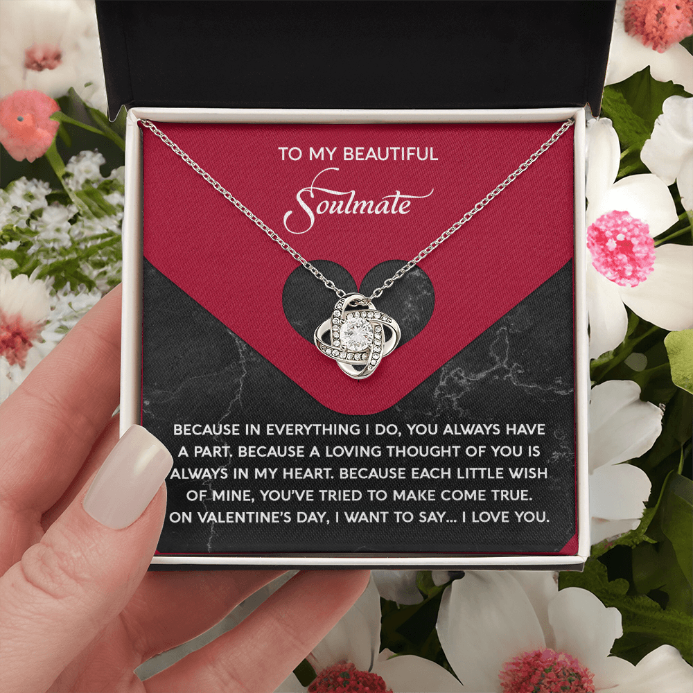 To My Beautiful Soulmate Necklace, Unique Valentine Gifts For Her, Valentine Birthday Gifts, My Soulmate Gifts For Her, Valentine Jewelry For Women
