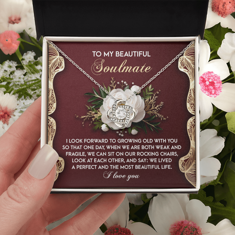 To My Beautiful Soulmate Necklace, Best Valentine Gift For Wife, Valentine For Her Gift, Soulmate Necklace For Women, Valentine's Day Gifts For Women