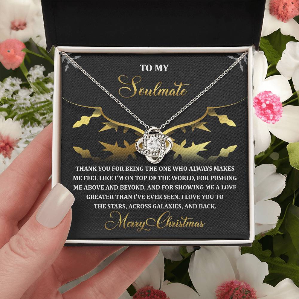 To My Soulmate Necklace, Christmas Gifts For Girlfriend, Christmas Presents For Wife, Soulmate Necklace For Women