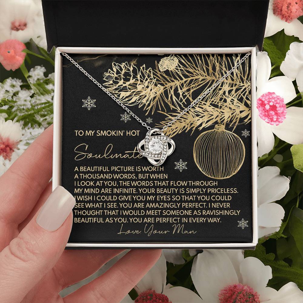 To My Smokin's Hot Soulmate Necklace, Christmas Gift For Wife Ideas, Christmas Jewelry For Women, My Soulmate Gifts For Her