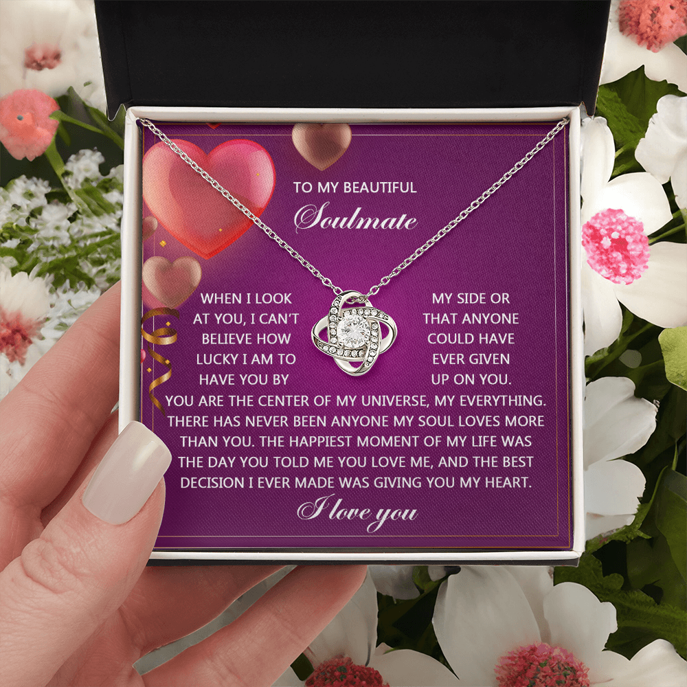 To My Beautiful Soulmate Necklace, Best Valentine Gifts For Wife, To My Wife Valentine's Day Gift, Valentine Birthday Gifts, Gifts For Soulmate