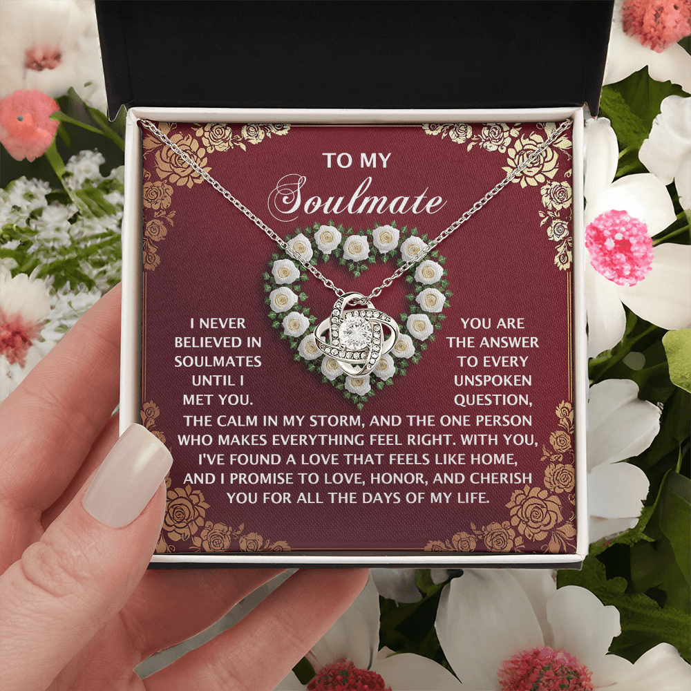 To My Soulmate Necklace, Valentine Gift For My Wife, Valentine Gifts For Her Romantic, Valentine Gifts For Husbands From Wife, Valentine For Her Gift