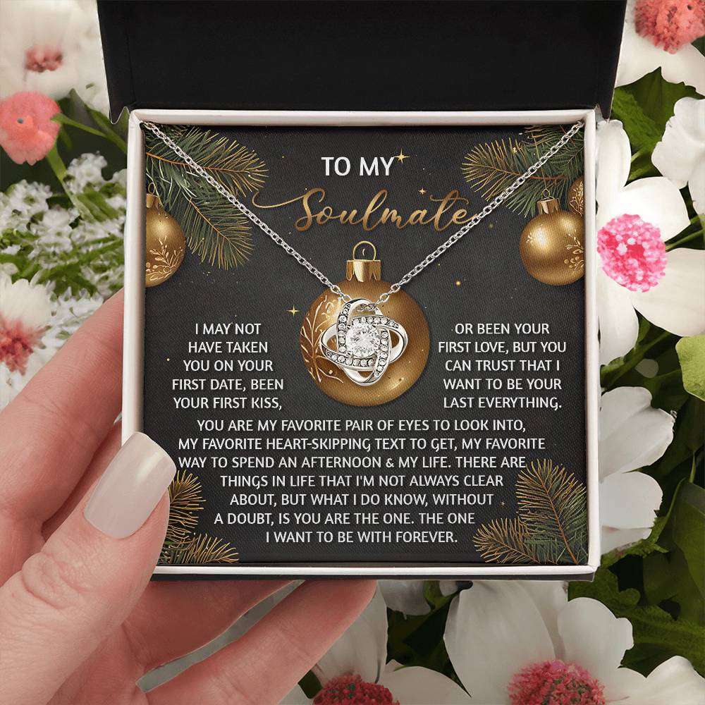To My Soulmate Necklace, Wife Christmas Gift, Best Christmas Gifts For My Wife, Funny Christmas Gift For Wife