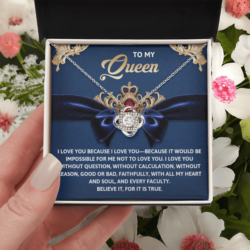 To My Queen Necklace, Valentine Jewelry For Women, Valentine Gift For Wife, Great Valentine Gifts For Her, Valentine Gift For Wife From Husband