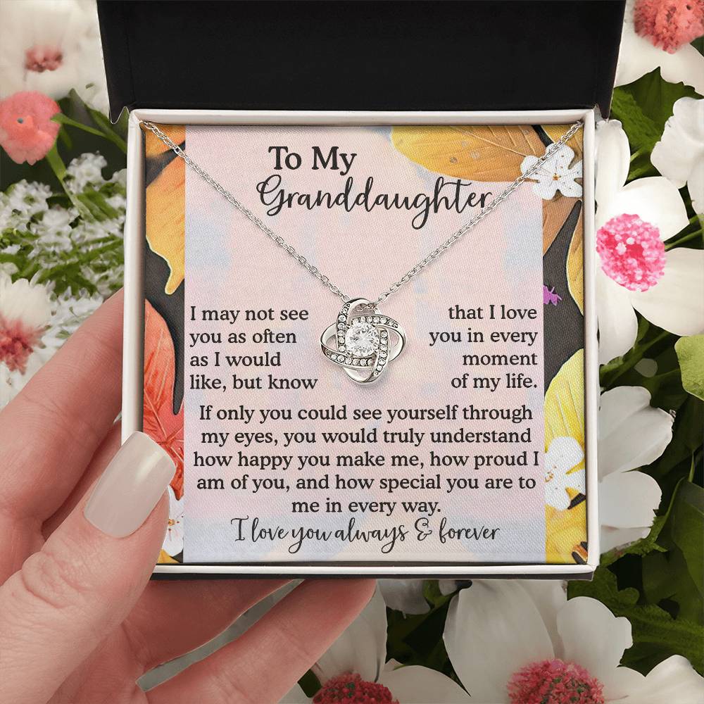To My Granddaughter Necklace, Necklaces For Granddaughters, Granddaughter Valentine Gift, Gifts For 18 Year Old Granddaughter, Granddaughter From Grandpa