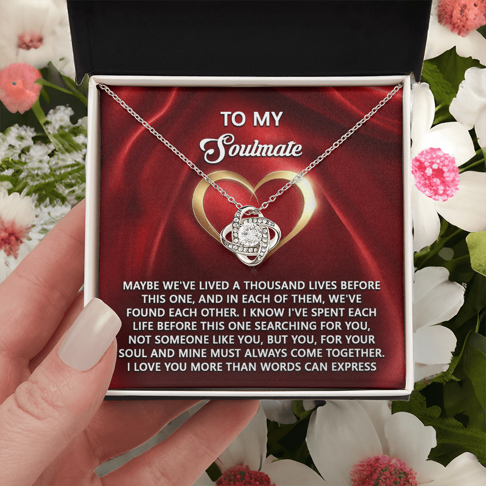 To My Soulmate Necklace, Valentine Gift For Wife From Husband, Gifts For Wife From Husband Unique Christmas, Unique Valentine Gifts For Her
