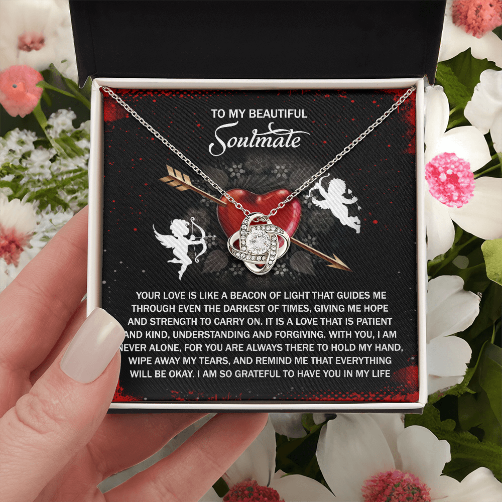 To My Beautiful Soulmate Necklace, Valentine Gifts For Her, Valentine's Day For Her, Valentine's Day Gift Wife, Valentine's Gift For Wife