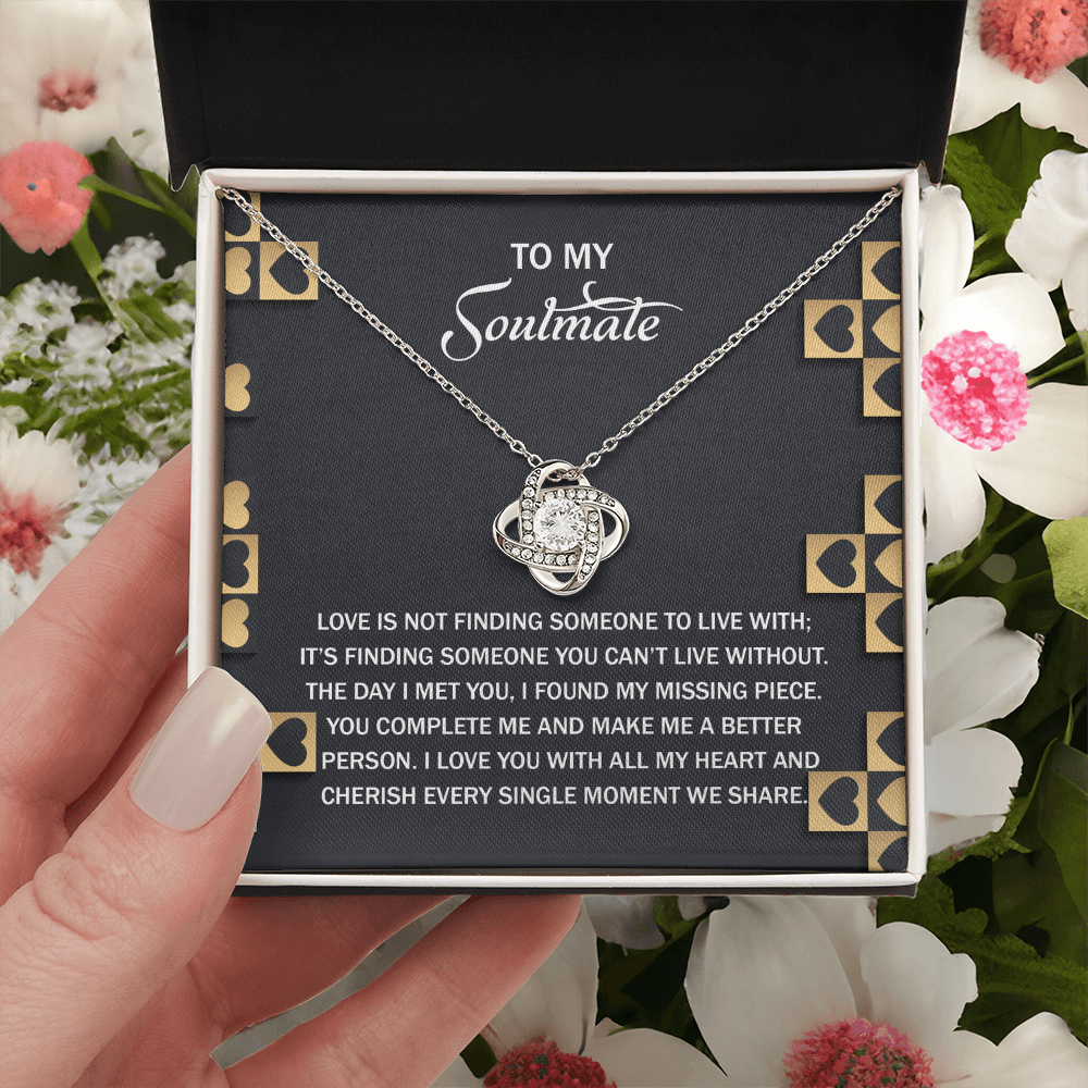 To My Soulmate Necklace, Valentine Gift For Wife, Valentine Card For Wife Romantic, My Soulmate Gifts For Her, Valentine's Gifts For Wife
