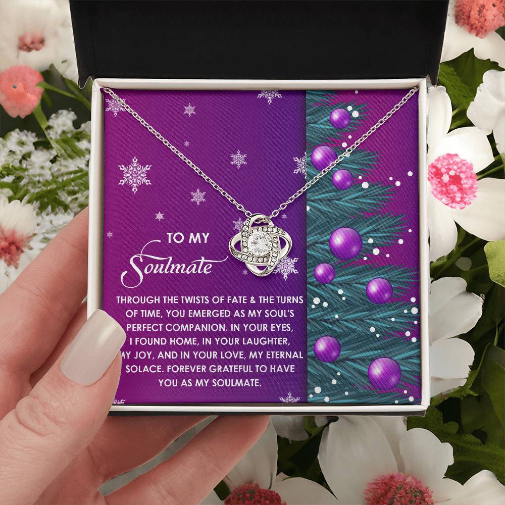 To My Soulmate Necklace, Christmas Gift For Wives, Christmas Present For Girlfriend, My Soulmate Gifts For Her