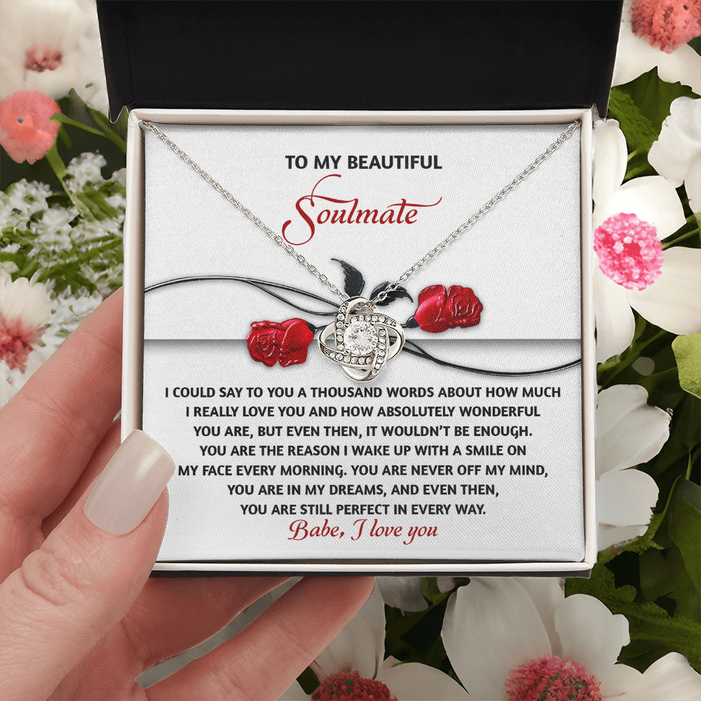 To My Beautiful Soulmate Necklace, Girlfriend Birthday Gifts For Women, Valentine Jewelry For Women, Best Girlfriend Gifts For Women