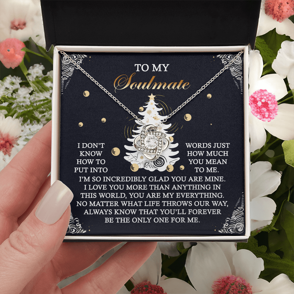 To My Soulmate Necklace For Women, Christmas Jewelry For Women, Soulmate Anniversary Jewelry, Christmas Presents For Your Girlfriend