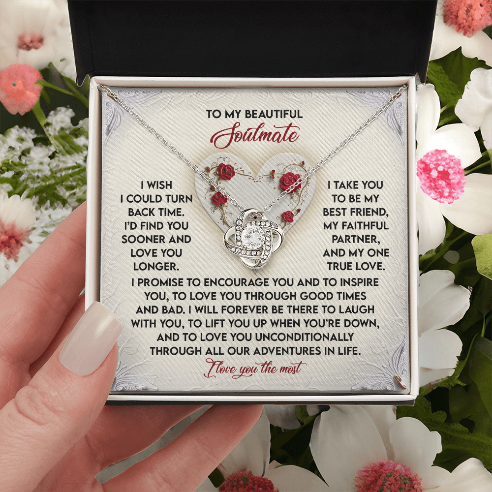 To My Beautiful Soulmate Necklace, My Love Necklace For Girlfriend, Anniversary Present For Girlfriend, Presents For Your Girlfriend