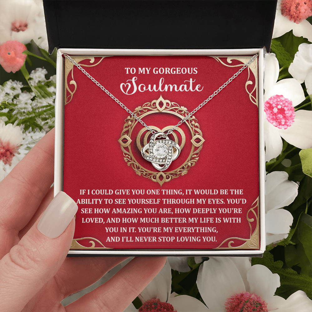 To My Gorgeous Soulmate Necklace, Special Gift For Girlfriend, Valentine's Day For Her, Girlfriend Gifts For Women, My Gorgeous Girlfriend Necklace