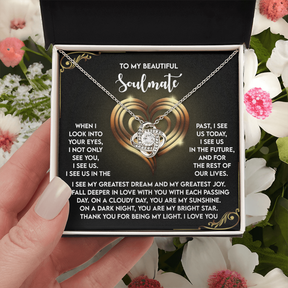 To My Beautiful Soulmate Necklace, Valentine Gifts For Women, Valentine's Day Gift Wife, Valentine Birthday Gifts, Valentine Gift For Wife