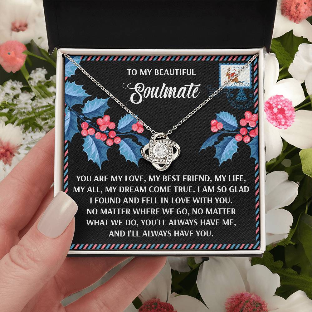To My Beautiful Soulmate Necklace, Christmas Presents For Women, Christmas Gifts Ideas For Wife, Gifts For Her For Christmas