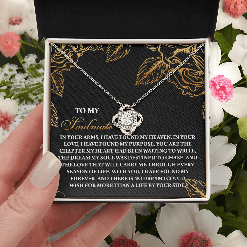 To My Soulmate Necklace, Gifts For Women Girlfriend, Valentine's Necklace For Her, Great Valentine Gifts For Her, Heart Necklace For Girlfriend