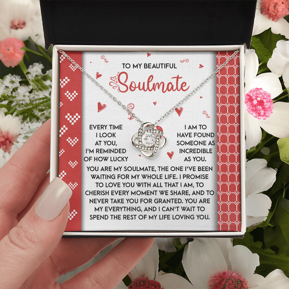 To My Beautiful Soulmate Necklace, Valentines Gifts For Girlfriend, To My Soulmate Necklace For Women Funny, Special Gifts For Girlfriend