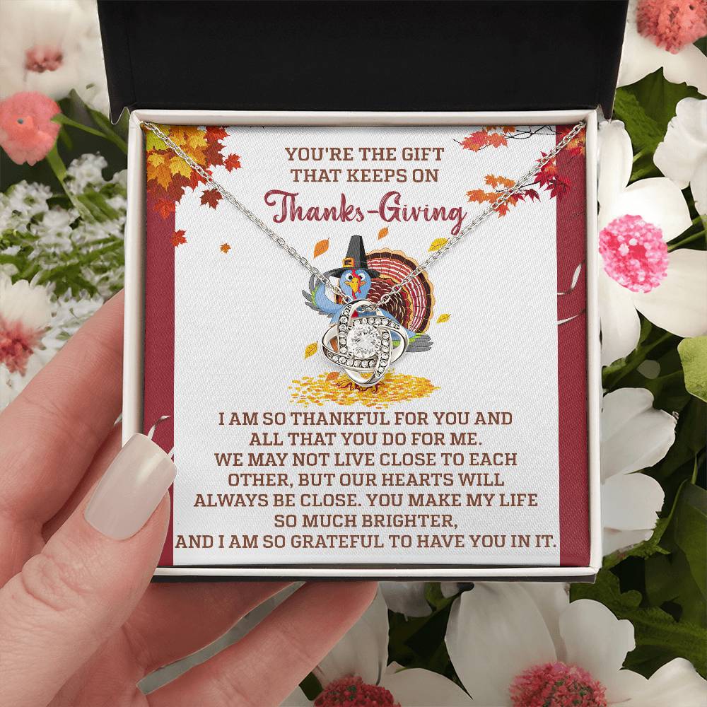 Thanksgiving Love Knot Necklace – A Timeless Jewelry Gift For Women, Mothers, And Soulmates To Show Appreciation And Cherish The Special Connection You Share