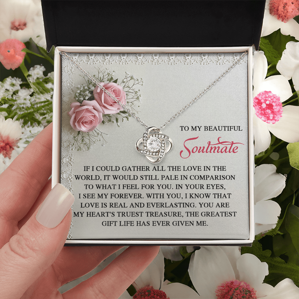 To My Beautiful Soulmate Necklace, My Soulmate Gifts For Her, Valentine's Gifts For Women, Valentine's Gifts For Wife, Valentine Gift For My Wife