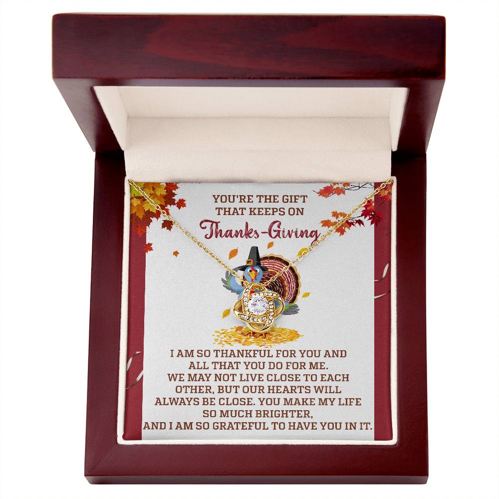 Thanksgiving Love Knot Necklace – A Timeless Jewelry Gift For Women, Mothers, And Soulmates To Show Appreciation And Cherish The Special Connection You Share