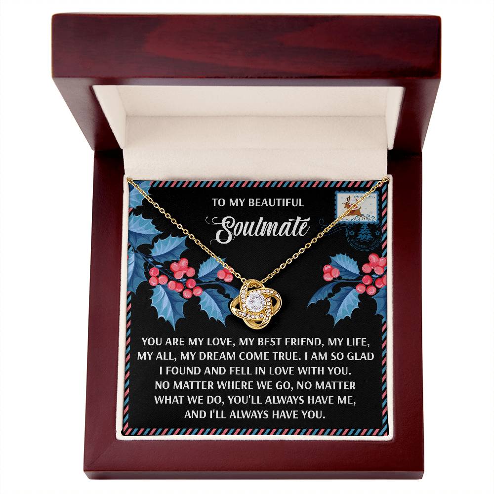 To My Beautiful Soulmate Necklace, Christmas Presents For Women, Christmas Gifts Ideas For Wife, Gifts For Her For Christmas