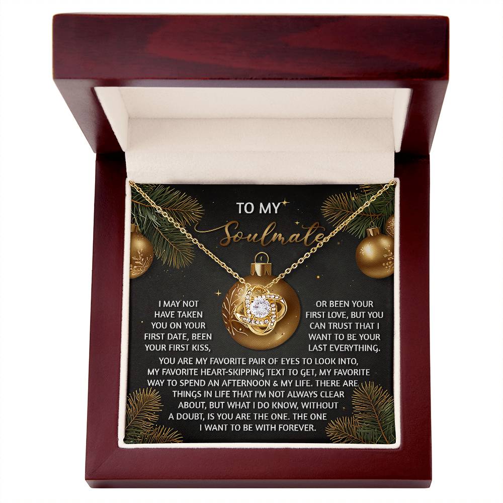 To My Soulmate Necklace, Wife Christmas Gift, Best Christmas Gifts For My Wife, Funny Christmas Gift For Wife