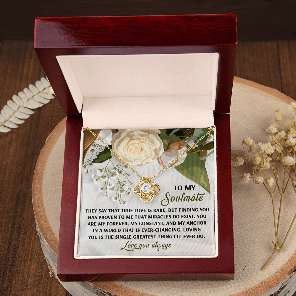 To My Soulmate Necklace, Best Presents For Girlfriend, Valentine Gifts For Wife, Mother's Day Gift For My Girlfriend, Best Gifts For My Girlfriend