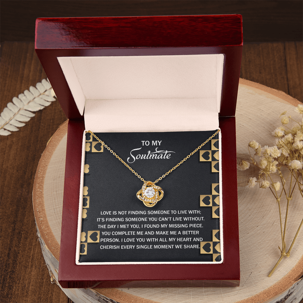 To My Soulmate Necklace, Valentine Gift For Wife, Valentine Card For Wife Romantic, My Soulmate Gifts For Her, Valentine's Gifts For Wife