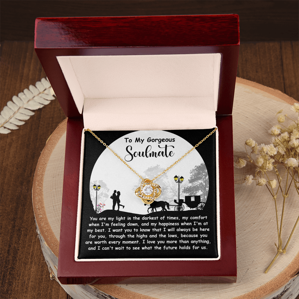To My Gorgeous Soulmate Necklace, Necklace For Your Girlfriend, Valentine's Day Gifts For Women, Valentines Day Necklace For Girlfriend