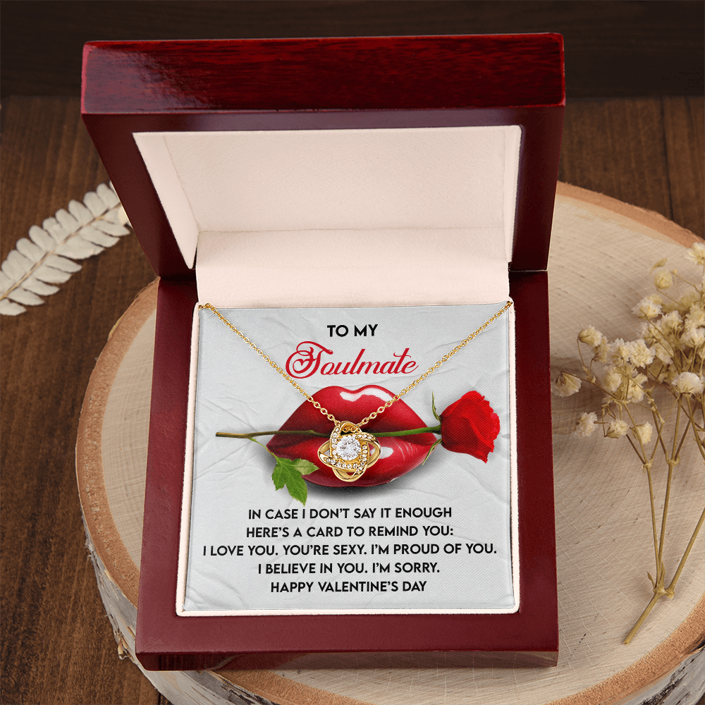 To My Soulmate Necklace, Valentine's For Her, Valentine's Day Gift, Valentine's Day Gift Wife, Valentine Jewelry For Women