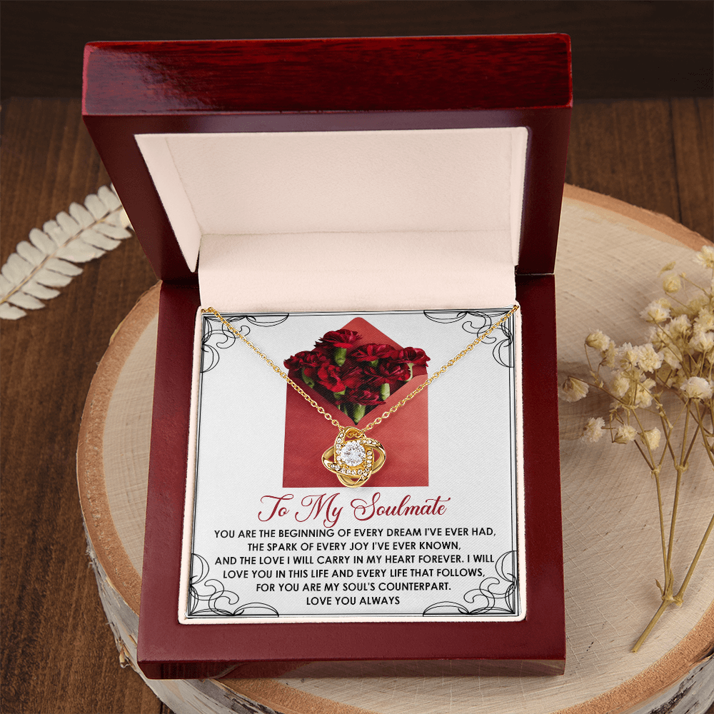 To My Soulmate Necklace, Mothers Day Gifts For My Girlfriend, Valentine Gifts For Women, Valentine's Day Gift Wife, Girlfriend Necklace For Women