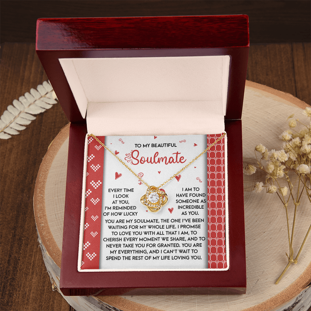 To My Beautiful Soulmate Necklace, Valentines Gifts For Girlfriend, To My Soulmate Necklace For Women Funny, Special Gifts For Girlfriend