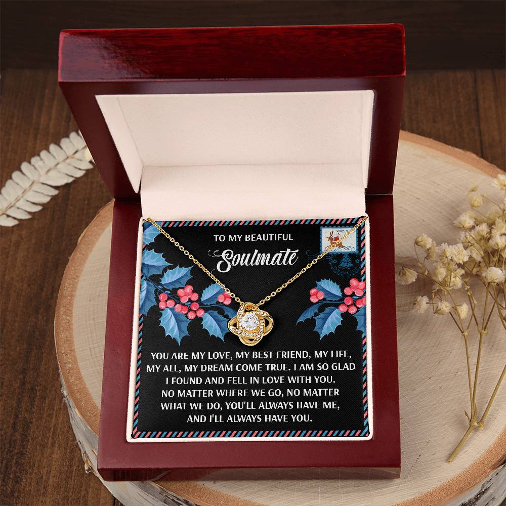 To My Beautiful Soulmate Necklace, Christmas Presents For Women, Christmas Gifts Ideas For Wife, Gifts For Her For Christmas