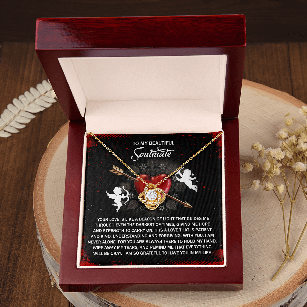 To My Beautiful Soulmate Necklace, Valentine Gifts For Her, Valentine's Day For Her, Valentine's Day Gift Wife, Valentine's Gift For Wife