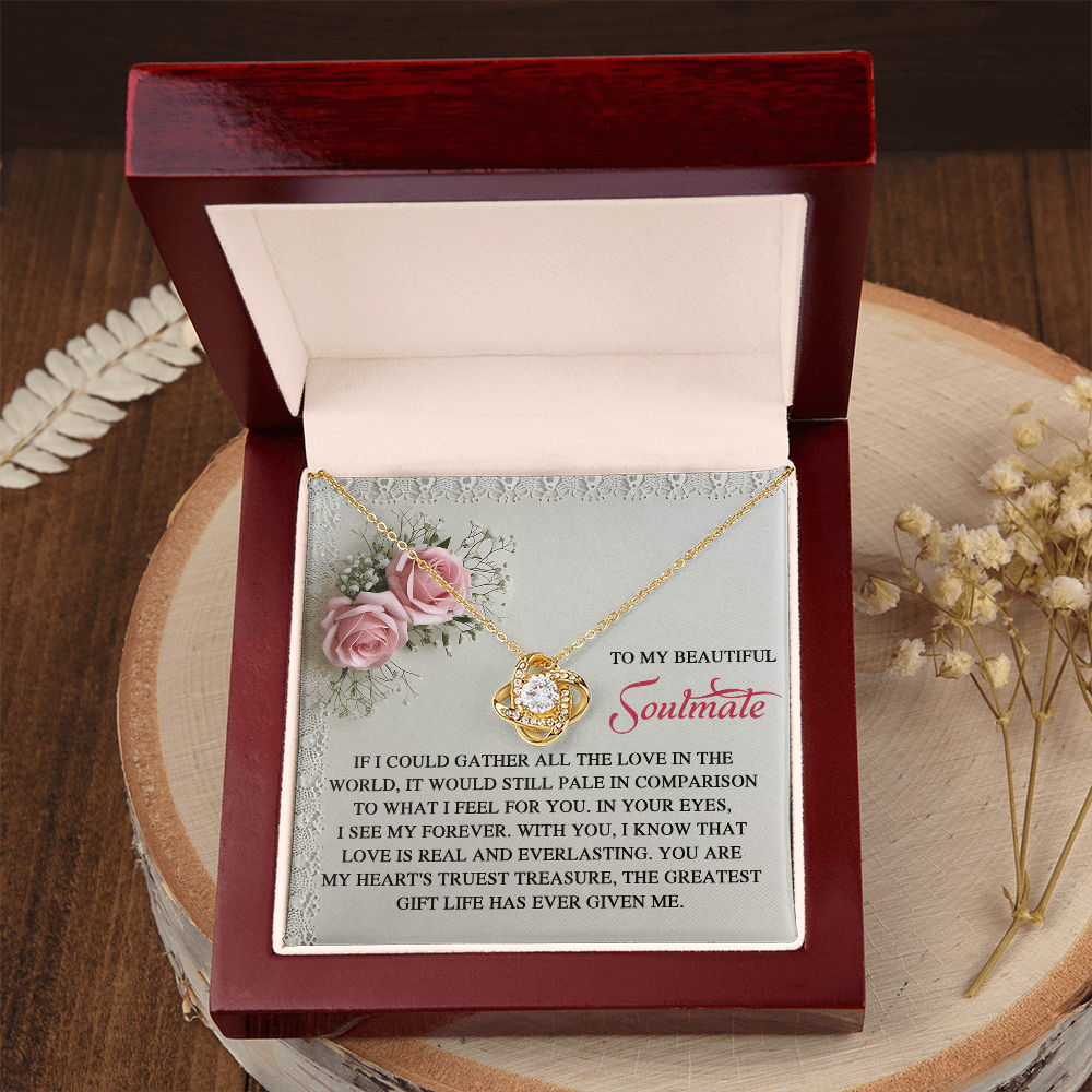 To My Beautiful Soulmate Necklace, My Soulmate Gifts For Her, Valentine's Gifts For Women, Valentine's Gifts For Wife, Valentine Gift For My Wife