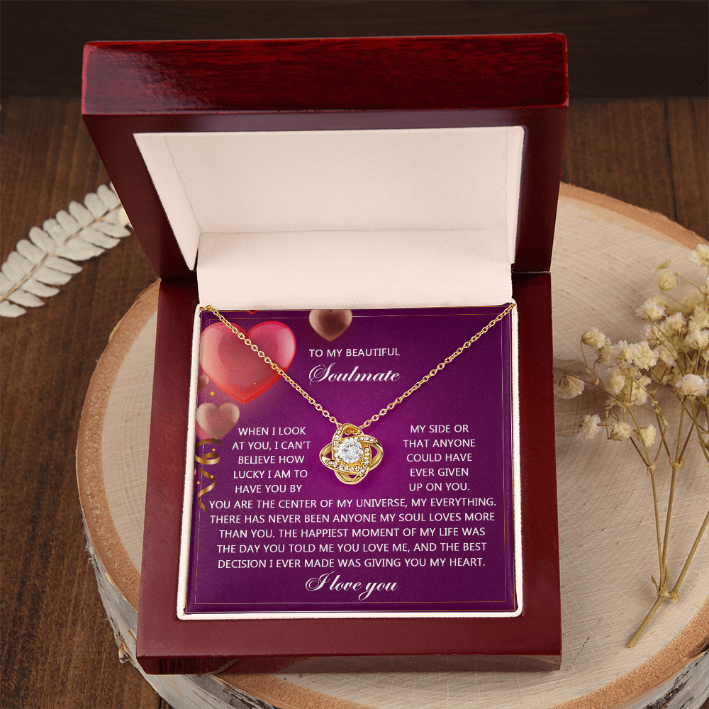 To My Beautiful Soulmate Necklace, Best Valentine Gifts For Wife, To My Wife Valentine's Day Gift, Valentine Birthday Gifts, Gifts For Soulmate