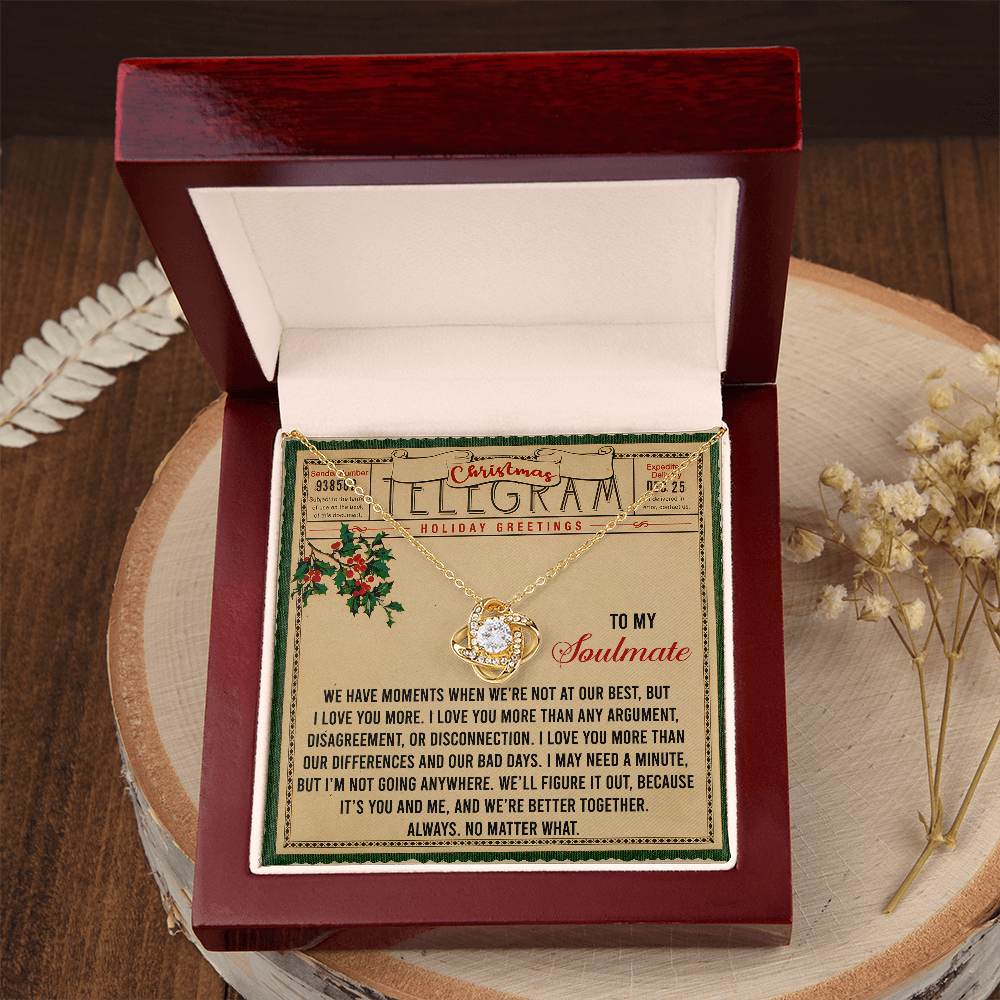 To My Soulmate Necklace, Funny Christmas Gifts For Girlfriend, To My Beautiful Soulmate Necklace, Romantic Gift For Her For Christmas