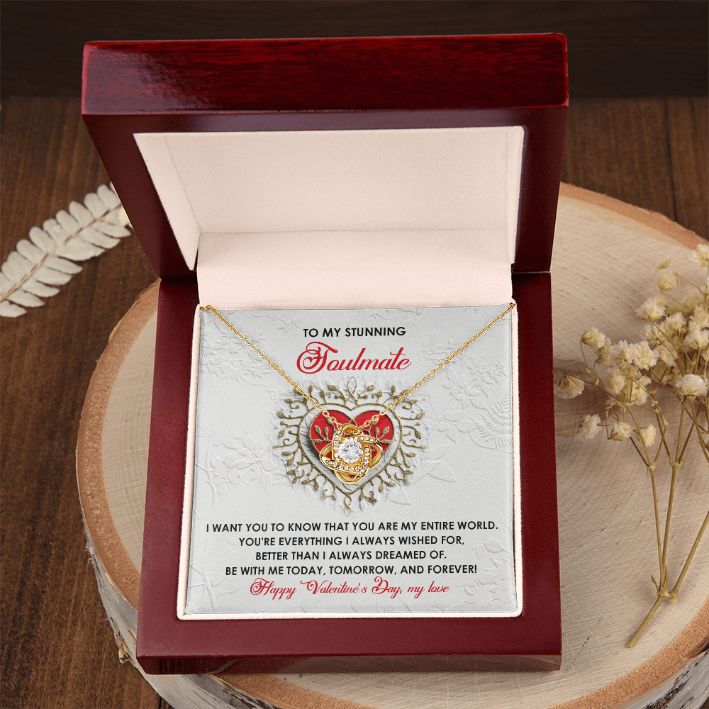 To My Stunning Soulmate Necklace, Girlfriend Birthday Gifts For Her, Valentine Gift For My Wife, Valentine Gifts For Her Romantic