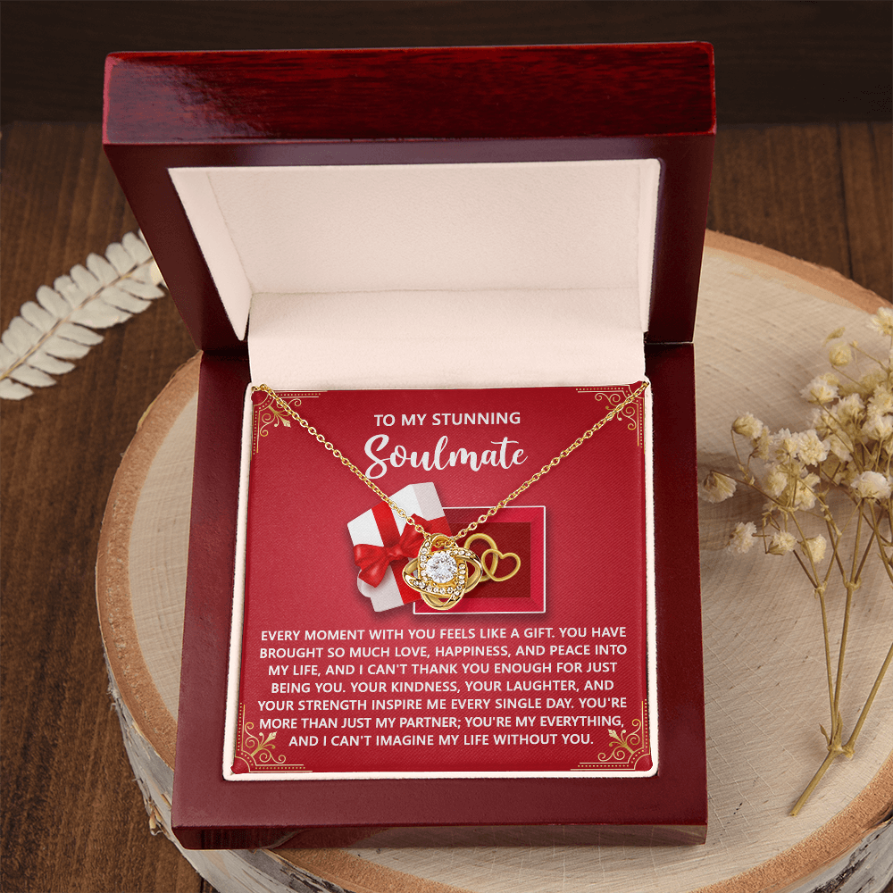 To My Stunning Soulmate Necklace, Gifts For Teen Girlfriend From Boyfriend, My Soulmate Gifts For Her, Valentine's Gifts For Women