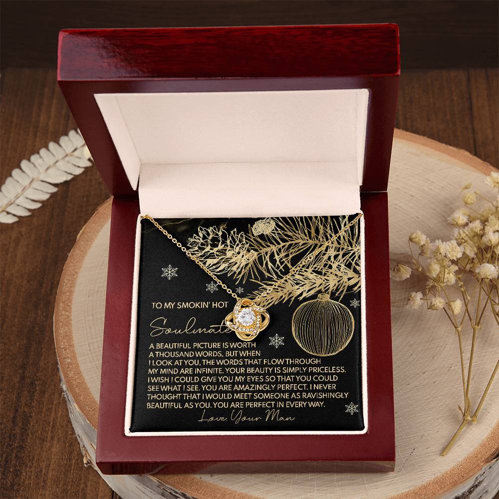 To My Smokin's Hot Soulmate Necklace, Christmas Gift For Wife Ideas, Christmas Jewelry For Women, My Soulmate Gifts For Her